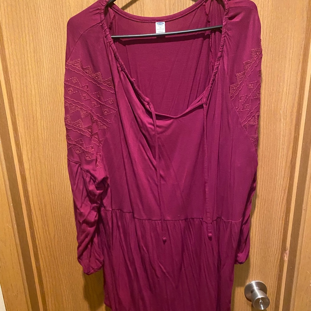 Maroon plus size blouse